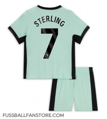 Chelsea Raheem Sterling #7 Replik 3rd trikot Kinder 2023-24 Kurzarm (+ Kurze Hosen)